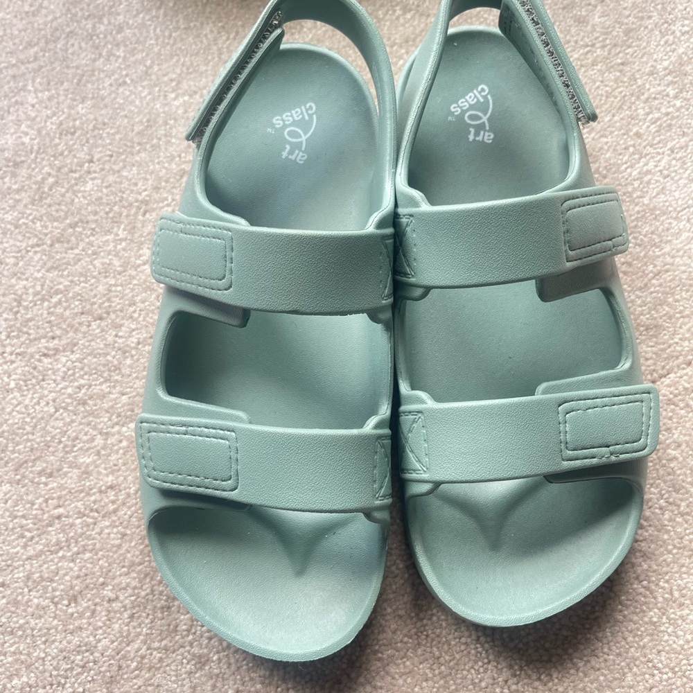 Art Class Green Sandals with Adjustable Straps